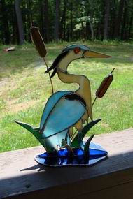Blue Heron Sculpture