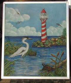 Egret Screen Painting