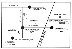 Location of West-Whitehill Winery